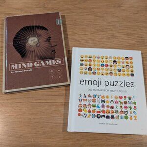 Puzzle Book Bundle - Mind Games and Emoji Puzzles